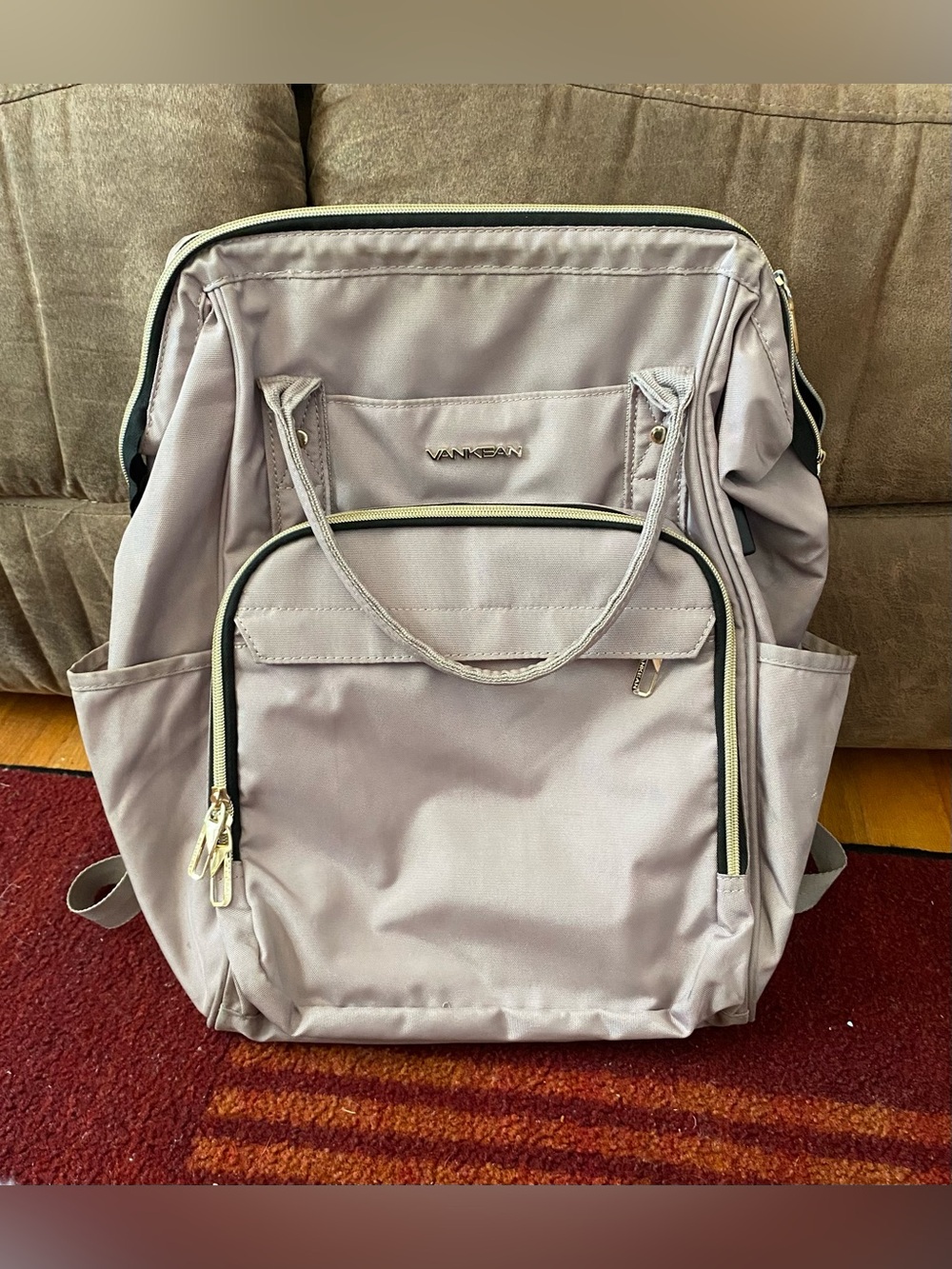 Women's VANKEAN 17 Inch Gray Backpack Tote - Versatile Everyday Bag
